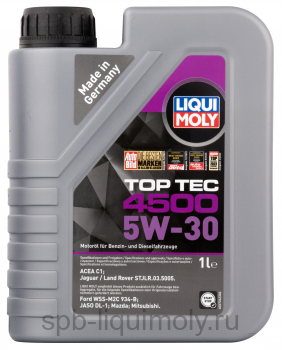 картинка LIQUI MOLY Top Tec 4500 5W-30 | НС-синтетическое | Фирменный магазин
