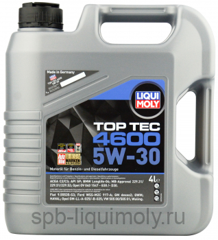 картинка LIQUI MOLY Top Tec 4600 5W-30 | НС-синтетическое | Фирменный магазин