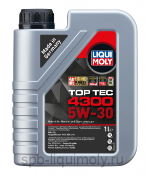 картинка LIQUI MOLY Top Tec 4300 5W-30 | НС-синтетическое | Фирменный магазин