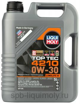 картинка LIQUI MOLY Top Tec 4210 0W-30 | НС-синтетическое | Фирменный магазин
