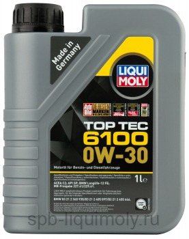 картинка LIQUI MOLY Top Tec 6100 0W-30 | НС-синтетическое | Фирменный магазин