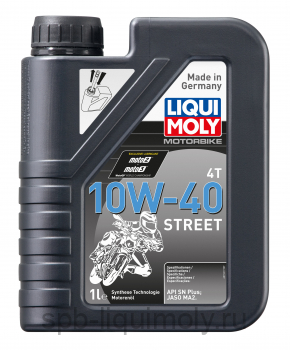 картинка LIQUI MOLY Motorbike 4T Street 10W-40 | НС-синтетическое  | Фирменный магазин